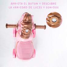 Caballito Montable Con Luz y Sonido Princesa-Príncipe-Sheriff 168D Angelin - Rosa - Ver 5