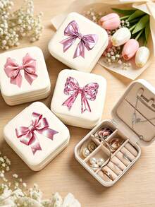 Portable Jewelry Box,Jewelry Storage Box,Jewelry Packaging Gift Box, Necklace Earring Box, High-Capacity Ring Earring Small Jewelry Storage Box - Multicolor - View 1