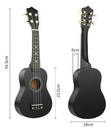 Ukelele Soprano Acústico Savefree 21 In Negro Con Afinador Y Funda - Negro - Ver 4