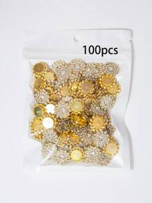 50/100/200顆/組 13.8mm 水鑽珠，時尚多色水鑽裝飾珠，適用於手工藝製作，多色向日葵、雙色水鑽向日葵、手工縫製向日葵，DIY手工水鑽花朵 - 13.8mm太陽花 - 查看 18
