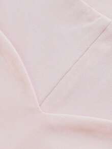DONICY Women Elegant Sweetheart Neck Mermaid Midi Dress, Long Sleeve High Waist Irregular Ruffle Hem Fall Party Dresses - Pink - View 4
