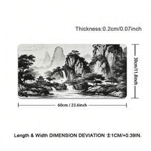 Chinese Style Landscape Mouse Pad, Big Tree Mountain Desktop Mat, Oversized Anime Gaming Keyboard Pad, Non-Slip Rubber Base, Extended Desktop Protective Mat, Suitable For Home Office - View 16