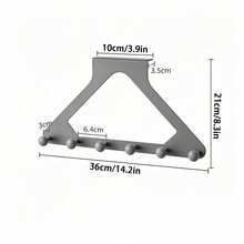 Triangular Hook For Back Of Wardrobe Door, Coat And Hat Hook, Coat And Hat Storage Hook, Bedroom Storage Rack, No Drilling, Strong Load-Bearing, Wall-Mounted Adhesive Hook, Entryway Door Rack - View 7