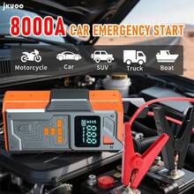 Portable All-In-One Air Compressor, 8000A_180PSI, Fast Start And Inflation, Suitable For Various Types Of Vehicles Emergency Starter And Tire Inflator, Repair Tool, Emergency Tool. - Orange [Starter + Accessories] - View 4