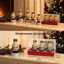 Set Of 6 Nutcracker Shaped Tea Light Candles Made Of Paraffin Wax, Gold And Pink Christmas Table Decor, Small Decorative Candles 5.8 Cm - 6Pcs - View 4