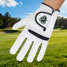 1 chiếc găng tay golf nam, chất liệu sợi siêu mịn, thời trang và bền bỉ, tay trái, màu trắng với logo xanh đậm, có thể giặt tay, thiết kế khóa dán, phụ kiện golf, trang bị thiết yếu cho người chơi golf - Nhiều màu - Xem 10