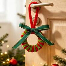 Mini Christmas Wreath Pendant, With Bowknot Small Wreath Charm, Santa Claus Design, Christmas Tree, Gift Box Holiday Decoration, Christmas Gift - Birthday Gift - Perfect Gift - Holiday Gift - Small Gift - Multiple Styles - View 9
