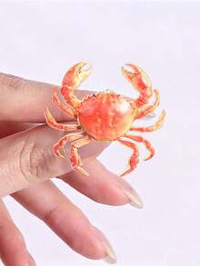 Exquisite Crab Shape Lapel Pin Set, Ocean Animal Enamel Pin, Decorative Brooch For Coat Backpack - Multicolor - View 7