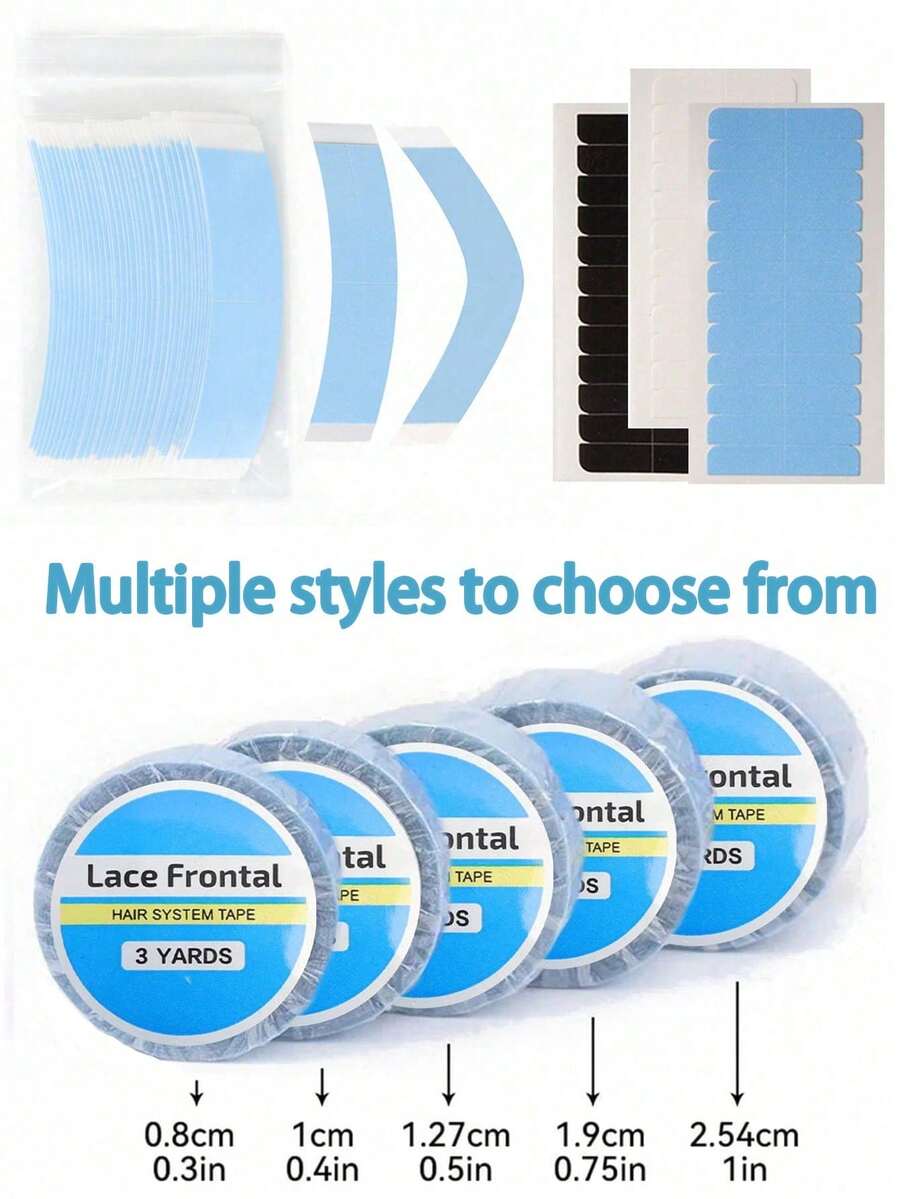 Waterproof Lace Front Wig Tape 3 Yards Double Sided Adhesive Strong Fixation For Wigs And Hair Extensions Strong Flexible Waterproof Strong Bonding Double Sided Support For Hair Extensions And Wig Pieces Halloween