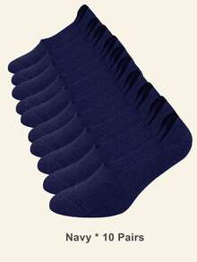1/5/10 Pasang Kaos Kaki Pendek Pria Ukuran Besar, Kaos Kaki Pendek Anti Selip dengan Gel Anti Selip di Tumit, Cocok untuk Olahraga atau Pemakaian Sehari-hari - MultiWarna - View 17
