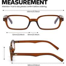 Vintage Fake Glasses For Women, Blue Light Glasses, Retro Small Rectangular Frame, Non-Prescription Lenses - T06 Black Frame - View 4