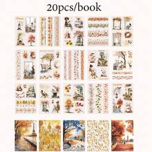 20pcs, All-Season Landscape & Character Sticker Book, Vibrant Colors & Exquisite Illustrations, Multi-Functional Scrapbook Stickers For Decoration, Art Journal, Card Making, Handmade Arts & Crafts DIY Stickers, Holiday Gift - Sticker Book - View 15