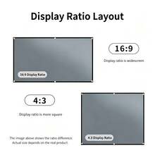 92/80/110 Inch Projector Screen With Aperture Exclusion Function, Upgraded Version (With Hooks), 16:9 Aspect Ratio, Foldable, Wrinkle-Resistant, Suitable For Home Theater And Indoor/Outdoor Projection, Ideal Gift Choice, Projector Accessory - Anti-light Projector Screen - View 7