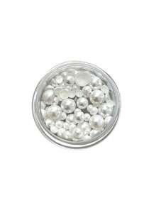 2 Boxes Fall, Autumn, Fall Nails Gentle Style Nail Art Pearl Decorations, Mixed Sizes Pure White Faux Pearls, Smooth Glossy Finish, DIY French Press-On Nails - Multicolor - View 4