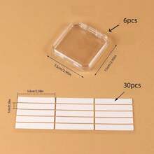 Wearable Nail Storage Box, Comes With 15 Pieces Double-Sided Adhesive, Transparent Acrylic Nail Storage Display Box, Artificial Nail Packaging Box, Desktop Makeup Jewelry Storage Container, Room Decoration, Travel Essential, Women's Gift, Birthday Christmas Gift - Clear - View 7