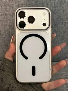 Luxury High Transparency PC Magnetic Phone Case Compatible With IPhone 18 Pro Max 17Pro Max 17 16 15 14 Pro Max For Wireless Charge Shockproof Cover - Black - View 6