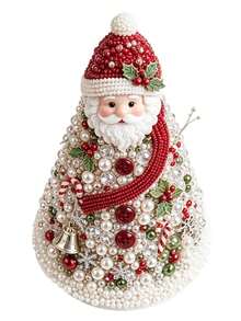 IAGREEA Congzikji Complete Beaded Christmas Tree Set With Foam Base, Sequins And Decorative Pins - A - View 9
