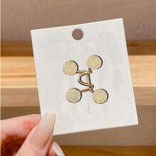 1 Pair Women's Brooch Set, Includes Belt Buckle, Pinless Sunflower Alloy Pants Button (Suitable For Pants, Jeans), Adjustable Belt Buckle, Clothing Accessories (Card Not Included) - Gold - View 8