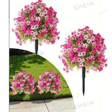 1pc Acrylic Artificial Daisy And Eucalyptus Flower Pattern Design Garden Stake, Suitable For Porch, Home, Patio, Balcony And Yard Decoration, Christmas Party Garden Decor - Multicolor - View 4