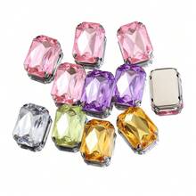 20 buah Rhinestone Akrilik Bentuk Segi Delapan, Persegi Panjang, dan Persegi Panjang Panjang Berwarna-warni, Dijahit Tangan, untuk Pembuatan Perhiasan DIY, Kerajinan Tangan, dan Aksesoris Pakaian. - WAQ0062 - View 7