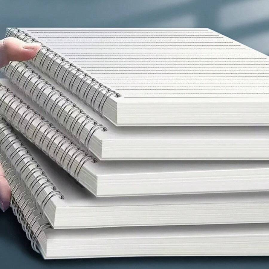 3 قطع دفاتر حلزونية A4، غلاف PP شفاف، دفاتر كتابة بورق شبكي وفارغ، مناسبة للطلاب، دفاتر ملاحظات مربعة، مناسبة للمدرسة والمكتب والتعلم وتدوين الملاحظات والرسم والتدوين والتخطيط والواجبات المنزلية ومستلزمات العودة إلى المدرسة - أبيض - مشاهدة 1