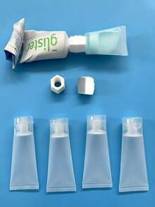 6pcs Plastic Toothpaste & Facial Cleanser Dispenser Adapter And Bottle Set, Travel Toiletry Set, Convenient Home Dispensing Accessories, Cosmetic Tube Dispensing Tool Set, Portable Toothpaste & Facial Cleanser Dispensing Travel Set - Multicolor - View 7