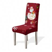 1/2/4/6pcs Christmas Print Chair Covers, Cartoon Holiday Atmosphere Decorative Dust-Proof Elastic Full-Coverage Chair Covers - Multicolor - View 19