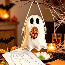 1pc Lovely Ghost Quilting Template DIY Ghost Candy Pouch Sewing Template, Reusable PET Template, Suitable For Handmade Tracing And Quilting, Patchwork Template For Positioning And Drawing, Cutting Tool For Halloween Handicraft Enthusiasts - Festival Style - View 6