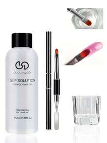 Duolingdai Slip Solution Tool Kit Is Available For Your Choice. The 75ml Nail Polish Lubricating Liquid Is Suitable For Doing Manicures And Comes With Brushes And Other Tools In The Kit. - Multicolor - View 2