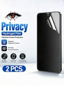 2 buah Pelindung Layar Hidrogel Privasi, Kompatibel dengan Google Pixel 11 Pro XL 11a 10 9 Pro XL 8 8 Pro 8a 7 7a 7 Pro 6 6a 6 Pro, Bukan Kaca Tempered, Anti Gores, Pemasangan Mudah, Film Fleksibel Ultra Tipis - Clear - View 1