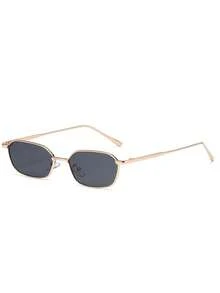 2pcs Men's Square Metal Decorative Fashion Glasses - Multicolor - View 3