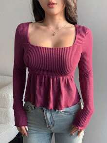 Women T-Shirts - Red-violet-1 - View 3