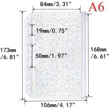Transparent Glitter Gold Onion PVC Zipper File Bag With 6-Hole Punched Design,Suitable For Travel Notebooks, Card Holders,And Office Supplies. Ideal For Diary Recording,Document Organization, And Storing Travel Notebooks Or Supplementing File Covers - Sets - View 7