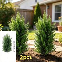 1/2/3/4 Pcs Artificial Ground Plug Tree Pine Tree - With Ground Plug, High-Quality Oversized Simulation Green Plant, Tropical Green Plant, Maintenance-Free, Suitable For Villa Courtyards, Leisure Corners, Sunrooms, Pool Areas, Hotels, Offices - Green - View 13