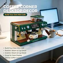 946pcs Mini Coffee Machine Building Blocks Set, Bagged, 3D DIY Assembly Toy, Includes Double Group, Espresso And Manual Coffee Machine, Creative Desktop Decor, Home Decoration, Gift For Building Block Enthusiasts - Multicolor(Bag) - View 4