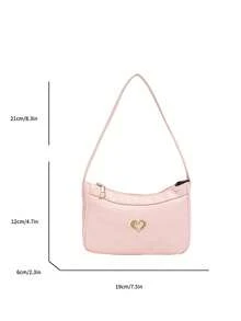 Sweet Heart Kids Underarm Bag, PU Fabric Girls One Shoulder Small Bag, Little Girls Versatile Handbag For Outings, Casual Accessory Bag - A - View 2