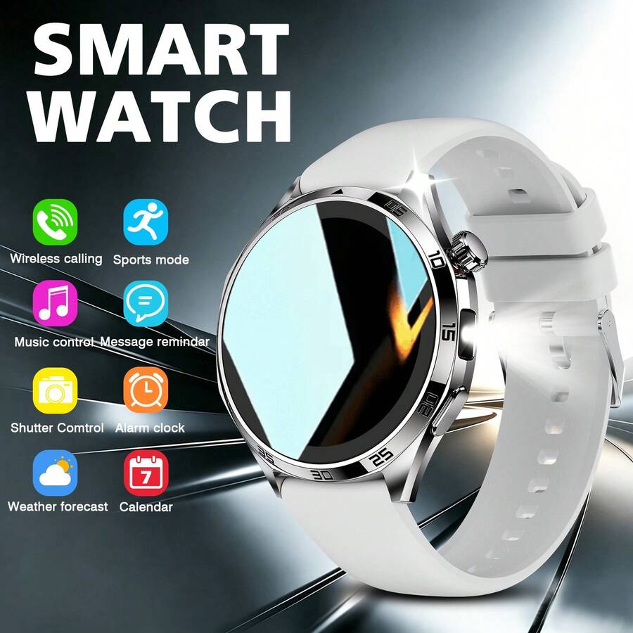 Jam Tangan Pintar Layar Bulat HD 2026, Tali Jam Modis, Jam Tangan Digital Bergaya, Mendukung Kontrol Panggilan dan Musik, Jam Tangan Olahraga Unisex - MultiWarna - View 1