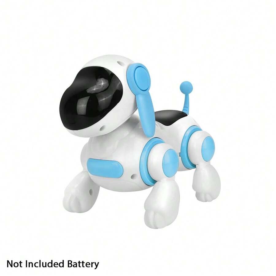 Perro robótico interactivo y educativo para niños, un juguete electrónico que puede caminar, gatear, cantar, reproducirúsica, emitir luces y sonidos, y ofrecer diversión y aprendizaje interactivo. - Azul - Ver 1