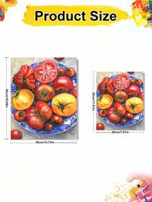 DIY Digital Oil Painting Kit - Tomato Theme, Beginner Canvas Art Handmade Painting Craft, Home Decor For Living Room, Bedroom, Holiday Gift, Includes Painting Tools. - Sets - View 8