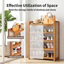 EZIFY Dust-Proof Curtain Shoe Rack, Breathable Large-Capacity Shoe Cabinet Organizer, Compact Space-Saving Design, Sturdy Load-Bearing Freestanding Shelf, Perfect Gift For Friends. - 5-tier 50cm - View 5
