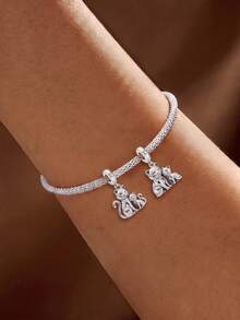 1 Fashionable Parent-Child Koala Pendant, Used For DIY Making Bracelets, Necklaces, And Other Jewelry, Is The Perfect Gift For Women - Silver - View 2