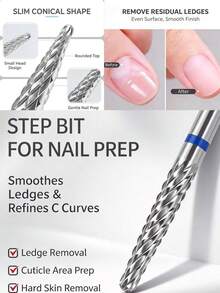 High-Quality Nail Trimming Drill Bit, Stepped Nail Removal Tool, 2.35mm Universal Shank, Suitable For Nail Polishing Machine, Round Head Design Protects Natural Nails, Exfoliating Nail Salon Tool, Nail Product - Multicolor - View 4