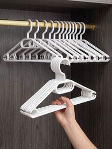 Super life 5/10/15-Pack Non-Slip Plastic Hangers – Slim, Space-Saving Design – Durable Standard Hangers For Shirts, Skirts, And Jackets – Essential For Home Storage - Multicolor - View 4
