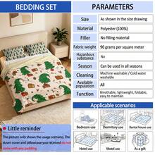 3pcs Crooked Christmas Tree Pattern Duvet Cover Set (1 Duvet Cover + 2 Pillowcases, No Filling), Soft Skin-Friendly Bedding, Bedroom Decor, Suitable For All Seasons, Machine Washable, Suitable For Bedroom, Hotel, B&B, Home And Dorm, Holiday Home Decor - Multicolor03 - View 6