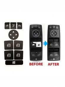 1 Set Car Interior Button Stickers Compatible With BMW Audi Control Buttons AC Center Console Repair - A - View 6