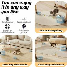 Wireless Remote Control Interactive Cat Chaser Toy, Relieves Indoor Cat Boredom, Unsupervised Self-Entertainment Cat Toy, Smart Pet Boredom Relief Product With Simulated Bird Sounds, Remote Control Electric Cat Chaser, Remote Control Smart Cat Chaser Toy - View 11