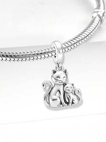 1 Fashionable Parent-Child Koala Pendant, Used For DIY Making Bracelets, Necklaces, And Other Jewelry, Is The Perfect Gift For Women - Silver - View 6
