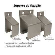 Kit Porta De Correr Até 80cm Natural Trilho 1,6mt Bipartido - A - Visão 8
