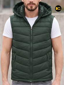 Big City Light Padded Men's Vest - Dark Green - View 2