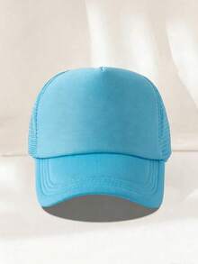 1pc Unisex Summer Breathable Mesh Baseball Cap, Solid Color Casual Versatile Baseball Cap, Personalized Trucker Hat - Multicolor - View 9